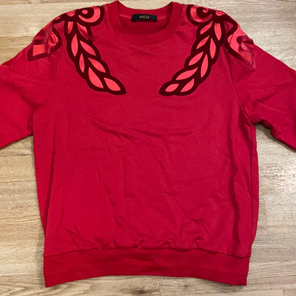 RARE , MCM Laurel Wreath Motif Sweatshirt.
